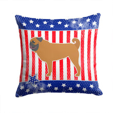 Load image into Gallery viewer, USA Patriotic Pug Throw Pillow - 14x14 Decorative Pillow – Art for Your Home &amp; Patio BB3347PW1414