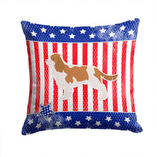 Load image into Gallery viewer, USA Patriotic Cavalier King Charles Spaniel Throw Pillow - 14x14 Decorative Pillow – Art for Your Home &amp; Patio BB3349PW1414