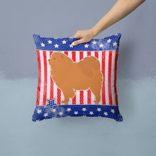 Load image into Gallery viewer, USA Patriotic Chow Chow Throw Pillow - 14x14 Decorative Pillow – Art for Your Home &amp; Patio BB3351PW1414