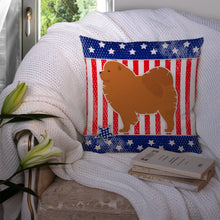 Load image into Gallery viewer, USA Patriotic Chow Chow Throw Pillow - 14x14 Decorative Pillow – Art for Your Home &amp; Patio BB3351PW1414