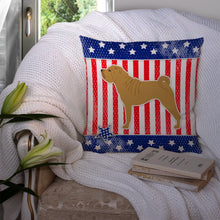 Load image into Gallery viewer, USA Patriotic Shar Pei Throw Pillow - 14x14 Decorative Pillow – Art for Your Home &amp; Patio BB3352PW1414