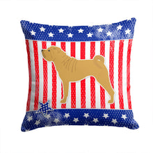 Load image into Gallery viewer, USA Patriotic Shar Pei Throw Pillow - 14x14 Decorative Pillow – Art for Your Home &amp; Patio BB3352PW1414