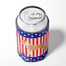 Load image into Gallery viewer, USA Patriotic Staffordshire Bull Terrier Can or Bottle Hugger BB3354CC