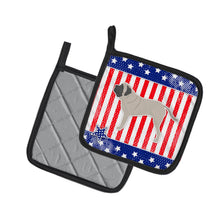 Load image into Gallery viewer, USA Patriotic English Mastiff Pot Holders - Set of 2 - Heat-Resistant Kitchen Essentials BB3356PTHD