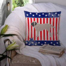 Load image into Gallery viewer, USA Patriotic English Mastiff Throw Pillow - 14x14 Decorative Pillow – Art for Your Home &amp; Patio BB3356PW1414