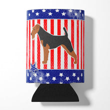 Load image into Gallery viewer, USA Patriotic Airedale Terrier Can or Bottle Hugger BB3357CC
