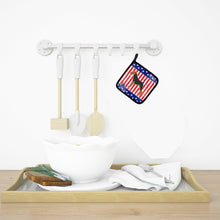 Load image into Gallery viewer, USA Patriotic Airedale Terrier Pot Holders - Set of 2 - Heat-Resistant Kitchen Essentials BB3357PTHD