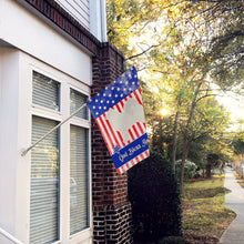 Load image into Gallery viewer, USA Patriotic Samoyed Flag Canvas House Size BB3359CHF