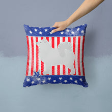Load image into Gallery viewer, USA Patriotic Samoyed Throw Pillow - 14x14 Decorative Pillow – Art for Your Home &amp; Patio BB3359PW1414
