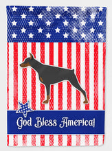 Load image into Gallery viewer, USA Patriotic Doberman Pinscher Flag Canvas House Size BB3360CHF
