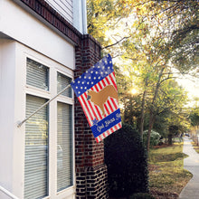 Load image into Gallery viewer, USA Patriotic Belgian Shepherd Flag Canvas House Size BB3361CHF
