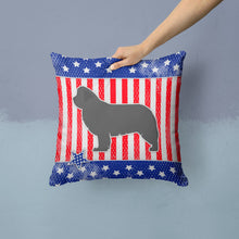 Load image into Gallery viewer, USA Patriotic Newfoundland Throw Pillow - 14x14 Decorative Pillow – Art for Your Home &amp; Patio BB3364PW1414