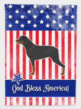 Load image into Gallery viewer, USA Patriotic Rottweiler Flag Canvas House Size BB3366CHF