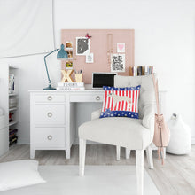 Load image into Gallery viewer, USA Patriotic Dogo Argentino Throw Pillow - 14x14 Decorative Pillow – Art for Your Home &amp; Patio BB3367PW1414