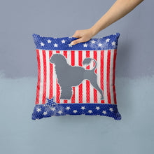 Load image into Gallery viewer, USA Patriotic Portuguese Water Dog Throw Pillow - 14x14 Decorative Pillow – Art for Your Home &amp; Patio BB3368PW1414