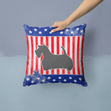 Load image into Gallery viewer, USA Patriotic Scottish Terrier Throw Pillow - 14x14 Decorative Pillow – Art for Your Home &amp; Patio BB3369PW1414