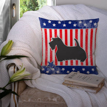 Load image into Gallery viewer, USA Patriotic Scottish Terrier Throw Pillow - 14x14 Decorative Pillow – Art for Your Home &amp; Patio BB3369PW1414