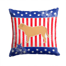 Load image into Gallery viewer, USA Patriotic Dogue de Bordeaux Throw Pillow - 14x14 Decorative Pillow – Art for Your Home &amp; Patio BB3370PW1414