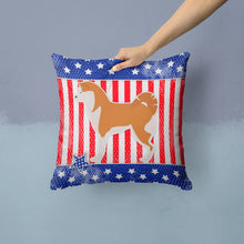 Load image into Gallery viewer, USA Patriotic Akita Throw Pillow - 14x14 Decorative Pillow – Art for Your Home &amp; Patio BB3372PW1414