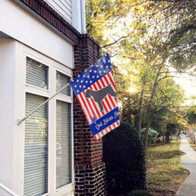 Load image into Gallery viewer, USA Patriotic Giant Schnauzer Flag Canvas House Size BB3373CHF