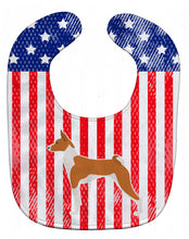 Load image into Gallery viewer, USA Patriotic Basenji Baby Bib BB3374BIB