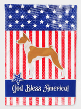 Load image into Gallery viewer, USA Patriotic Basenji Flag Canvas House Size BB3374CHF