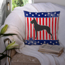Load image into Gallery viewer, USA Patriotic Great Dane Throw Pillow - 14x14 Decorative Pillow – Art for Your Home &amp; Patio BB3375PW1414