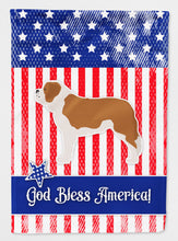 Load image into Gallery viewer, USA Patriotic Saint Bernard Flag Canvas House Size BB3376CHF