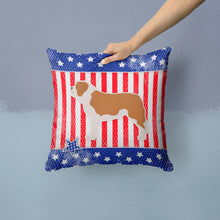 Load image into Gallery viewer, USA Patriotic Saint Bernard Throw Pillow - 14x14 Decorative Pillow – Art for Your Home &amp; Patio BB3376PW1414
