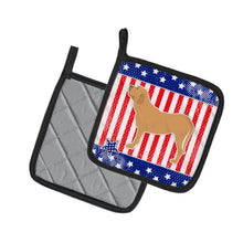Load image into Gallery viewer, USA Patriotic Fila Brasileiro Pot Holders - Set of 2 - Heat-Resistant Kitchen Essentials BB3379PTHD