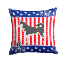 Load image into Gallery viewer, USA Patriotic Siberian Husky Throw Pillow - 14x14 Decorative Pillow – Art for Your Home &amp; Patio BB3380PW1414
