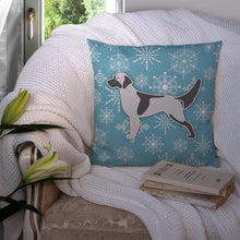 Load image into Gallery viewer, Winter Snowflake English Setter Throw Pillow - 14x14 Decorative Pillow – Art for Your Home &amp; Patio BB3481PW1414