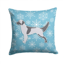 Load image into Gallery viewer, Winter Snowflake English Setter Throw Pillow - 14x14 Decorative Pillow – Art for Your Home &amp; Patio BB3481PW1414