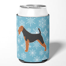 Load image into Gallery viewer, Winter Snowflake Welsh Terrier Can or Bottle Hugger BB3485CC