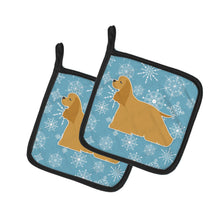 Load image into Gallery viewer, Winter Snowflake Cocker Spaniel Pot Holders - Set of 2 - Heat-Resistant Kitchen Essentials BB3486PTHD