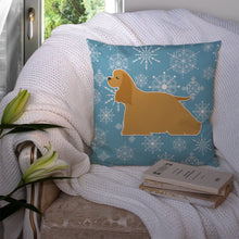 Load image into Gallery viewer, Winter Snowflake Cocker Spaniel Throw Pillow - 14x14 Decorative Pillow – Art for Your Home &amp; Patio BB3486PW1414