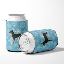 Load image into Gallery viewer, Winter Snowflake Toy Fox Terrier Can or Bottle Hugger BB3487CC
