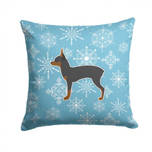 Load image into Gallery viewer, Winter Snowflake Toy Fox Terrier Throw Pillow - 14x14 Decorative Pillow – Art for Your Home &amp; Patio BB3487PW1414