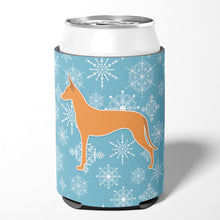 Load image into Gallery viewer, Winter Snowflake Pharaoh Hound Can or Bottle Hugger BB3488CC