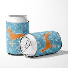 Load image into Gallery viewer, Winter Snowflake Pharaoh Hound Can or Bottle Hugger BB3488CC