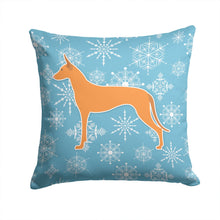 Load image into Gallery viewer, Winter Snowflake Pharaoh Hound Throw Pillow - 14x14 Decorative Pillow – Art for Your Home &amp; Patio BB3488PW1414