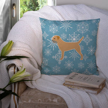 Load image into Gallery viewer, Winter Snowflake Border Terrier Throw Pillow - 14x14 Decorative Pillow – Art for Your Home &amp; Patio BB3489PW1414