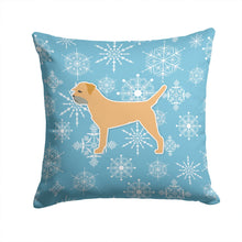 Load image into Gallery viewer, Winter Snowflake Border Terrier Throw Pillow - 14x14 Decorative Pillow – Art for Your Home &amp; Patio BB3489PW1414