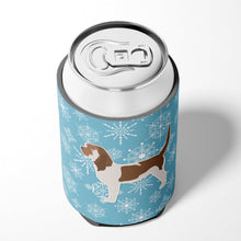 Load image into Gallery viewer, Winter Snowflake Grand Basset Griffon Vendeen Can or Bottle Hugger BB3490CC