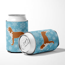 Load image into Gallery viewer, Winter Snowflake Spanish Hound Can or Bottle Hugger BB3491CC