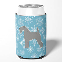 Load image into Gallery viewer, Winter Snowflake Kerry Blue Terrier Can or Bottle Hugger BB3492CC