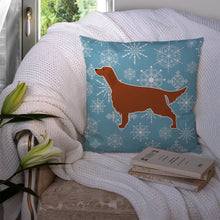 Load image into Gallery viewer, Winter Snowflake Irish Setter Throw Pillow - 14x14 Decorative Pillow – Art for Your Home &amp; Patio BB3493PW1414