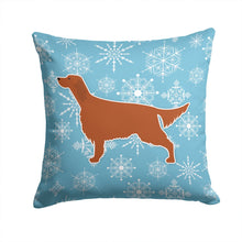 Load image into Gallery viewer, Winter Snowflake Irish Setter Throw Pillow - 14x14 Decorative Pillow – Art for Your Home &amp; Patio BB3493PW1414