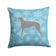 Load image into Gallery viewer, Winter Snowflake Scottish Deerhound Throw Pillow - 14x14 Decorative Pillow – Art for Your Home &amp; Patio BB3496PW1414