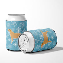 Load image into Gallery viewer, Winter Snowflake Yellow Labrador Retriever Can or Bottle Hugger BB3497CC